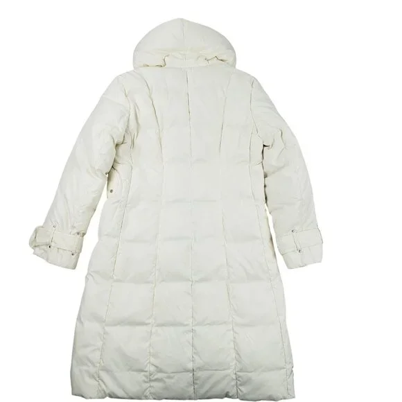 Cole Haan Women's Large Fill 80% Down, 20% Feather Coat Ivory Cream Jacket EUC - Picture 4 of 16